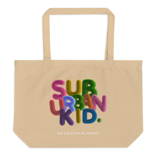 Suburban Kid Large Canvas Tote Bag